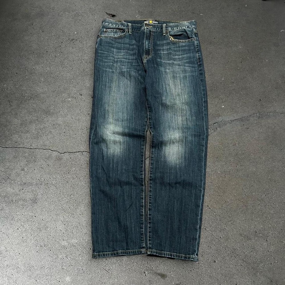 Men's Lucky brand dark blue 429 classic straight leg jeans Size 36x32